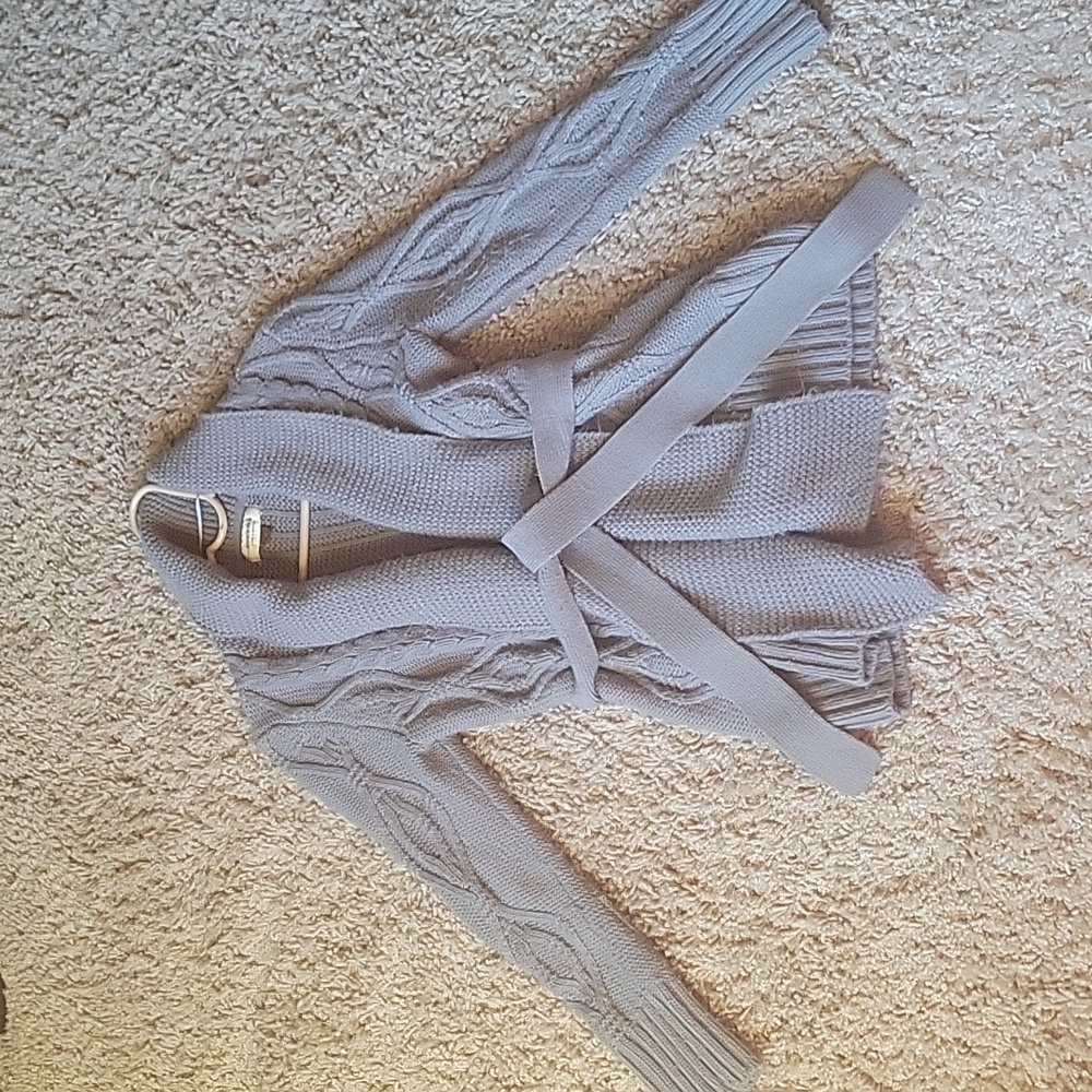 Sonoma cable knit gray sweater - Picture 1 of 6